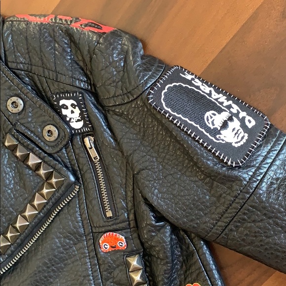DIY Kids Punk “Leather” Jacket ❤️ Dead Kennedy’s - Picture 6 of 9